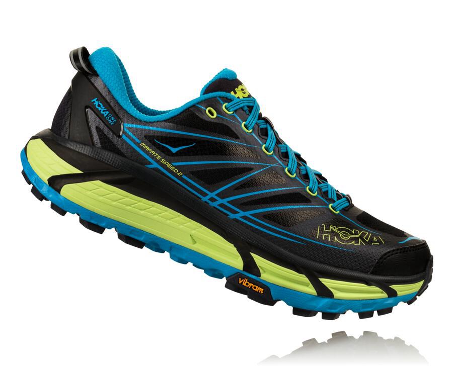 Hoka One One Trailsko Herre - Mafate Speed 2 - Sort/Blå - 739416IXA